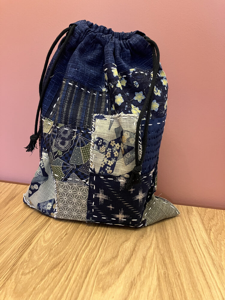 Pochette en patchwork, méthode boro